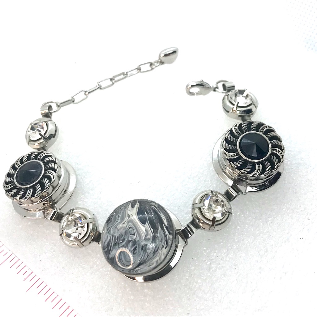 Charms Snap Bracelet 3x20mm Handmade Snaps Sb20